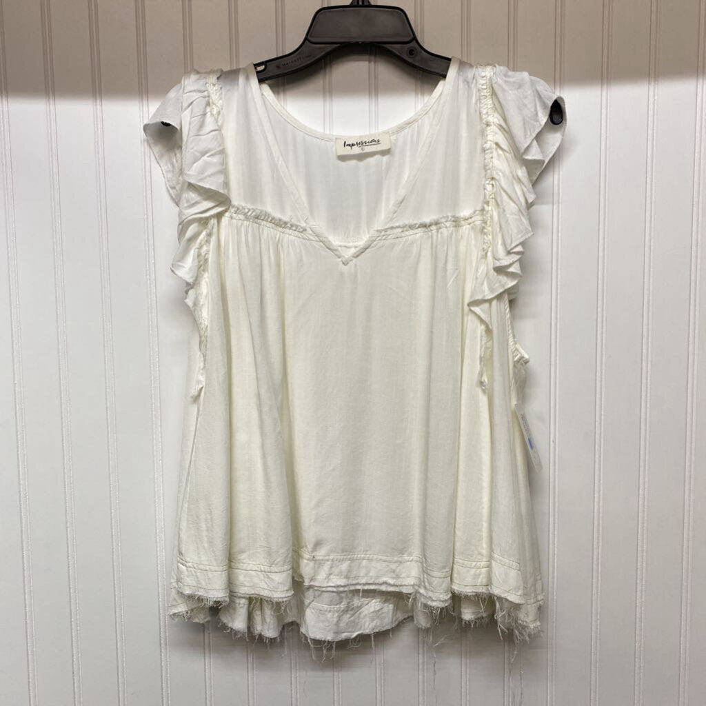 SLEEVELESS V NECK BLOUSE