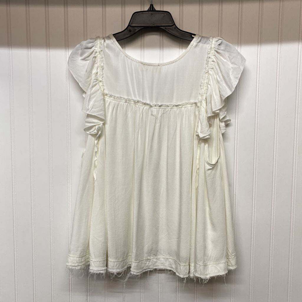SLEEVELESS V NECK BLOUSE