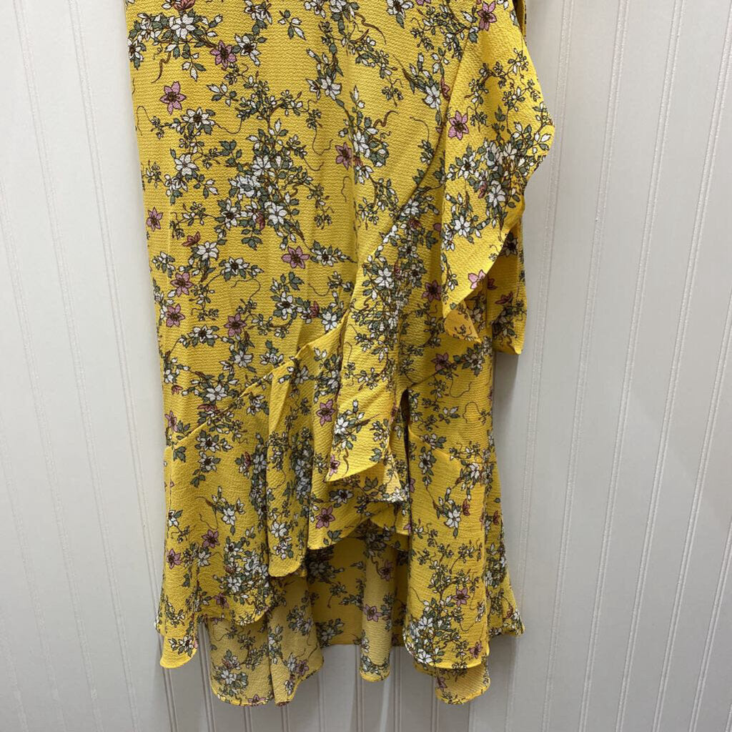 FLORAL WRAP LONG DRESS