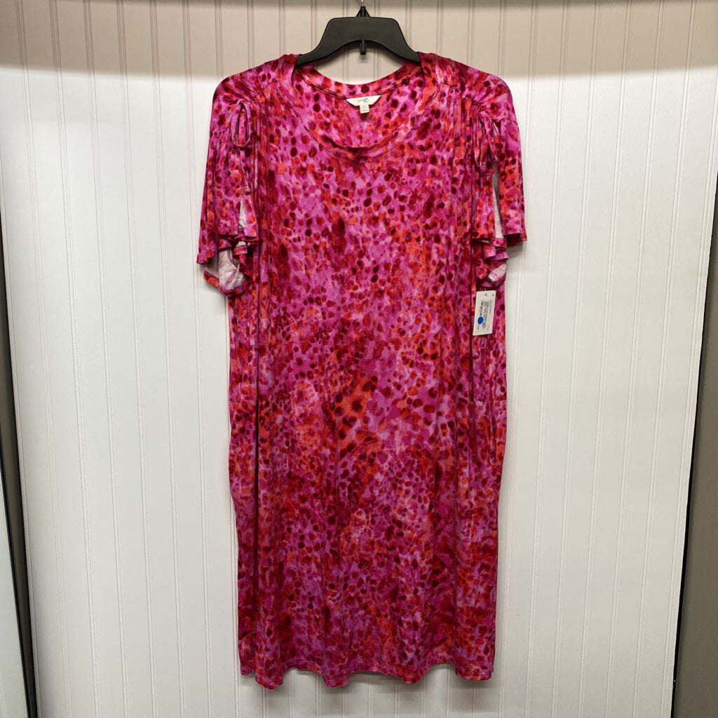 FLOWY SLEEVED SHORT DRESS