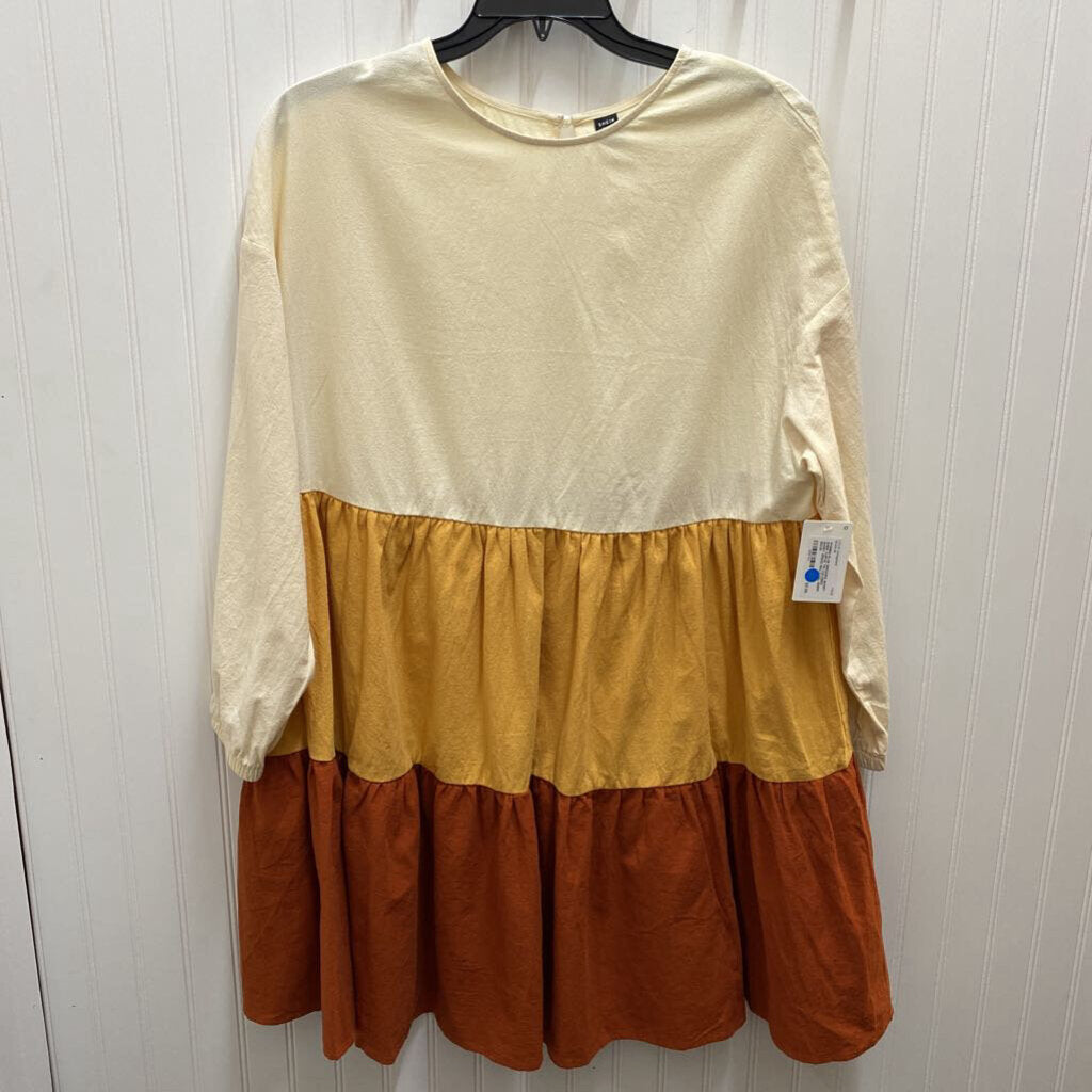 TRI COLORED SHORT DRESS
