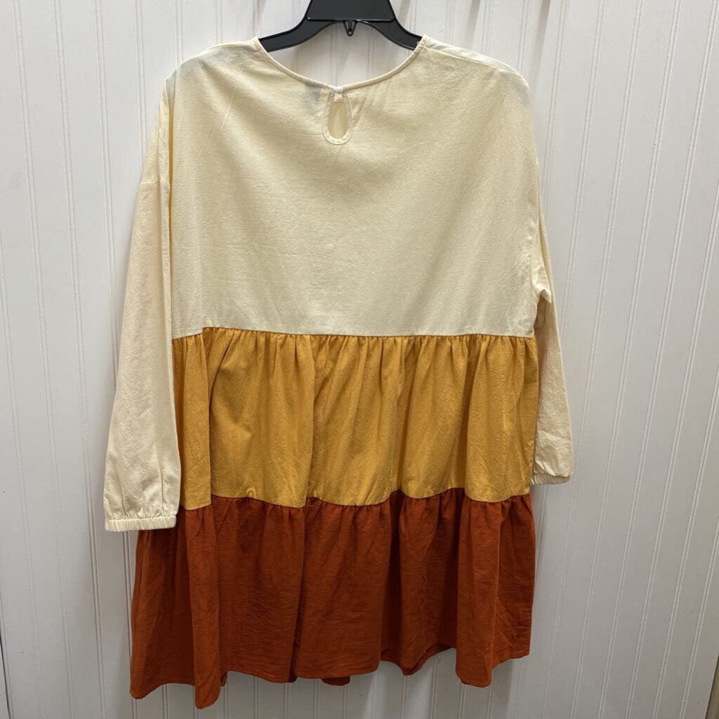 TRI COLORED SHORT DRESS