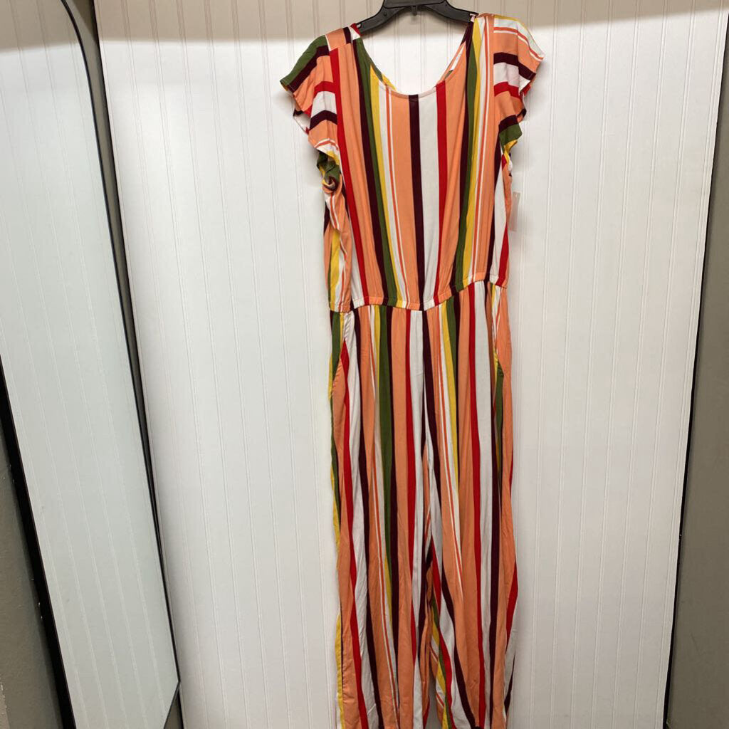 TIE IN BACK STRIPED ROMPER