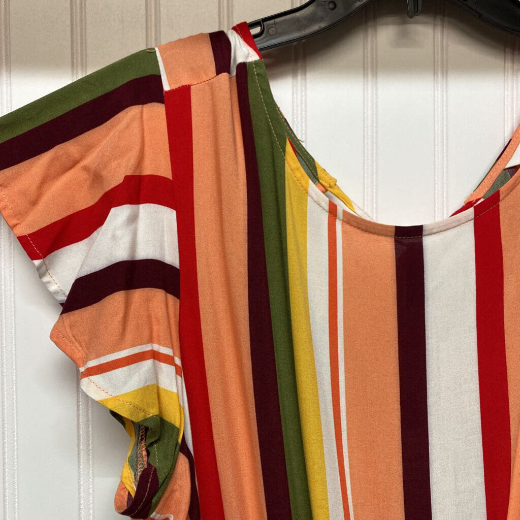 TIE IN BACK STRIPED ROMPER