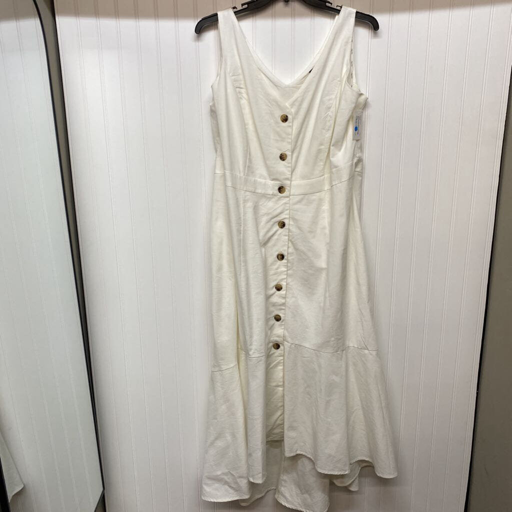 SLEEVLESS BUTTON DOWN DRESS