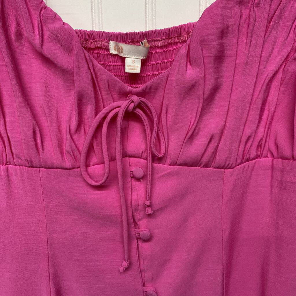 GATHERED TIE FRONT DRESS