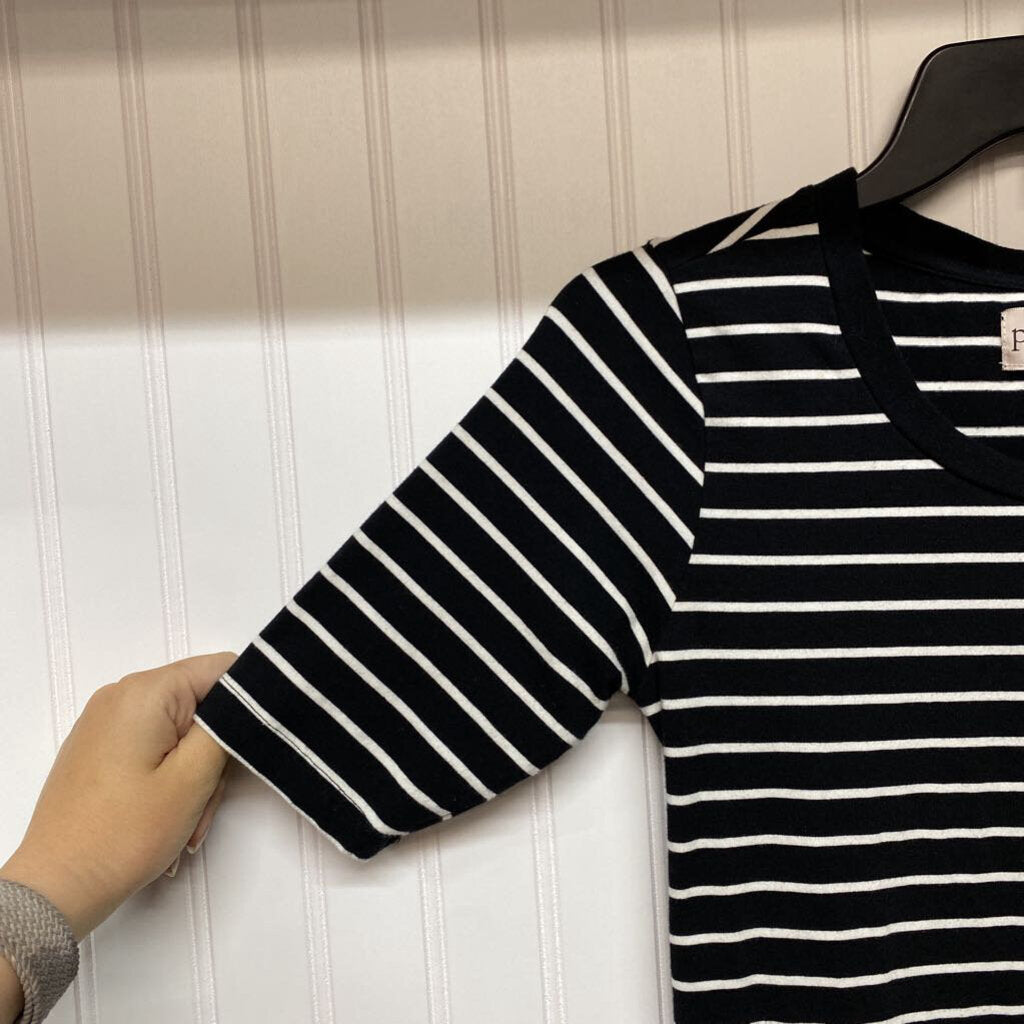 STRIPED KNIT SHIRT DRESS