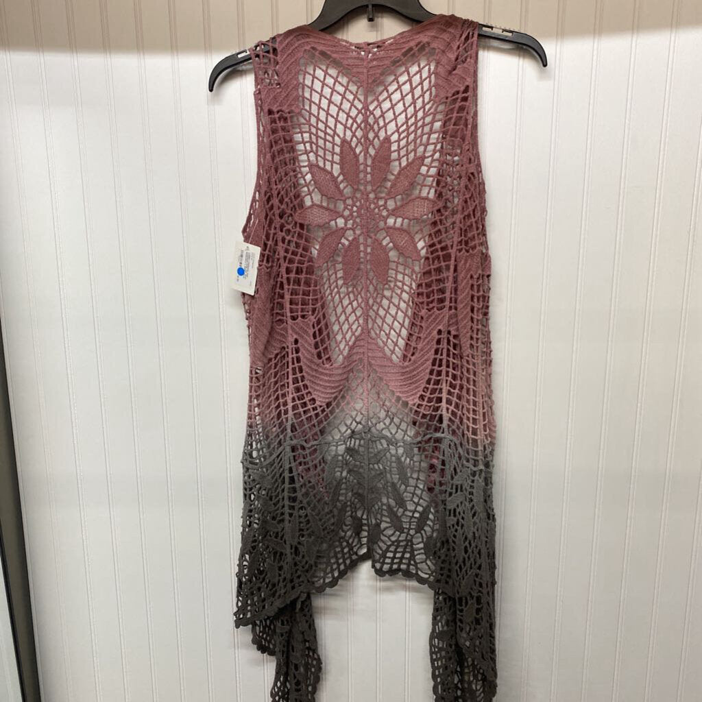 *KNIT CARDIGAN ROSE AND GRAY