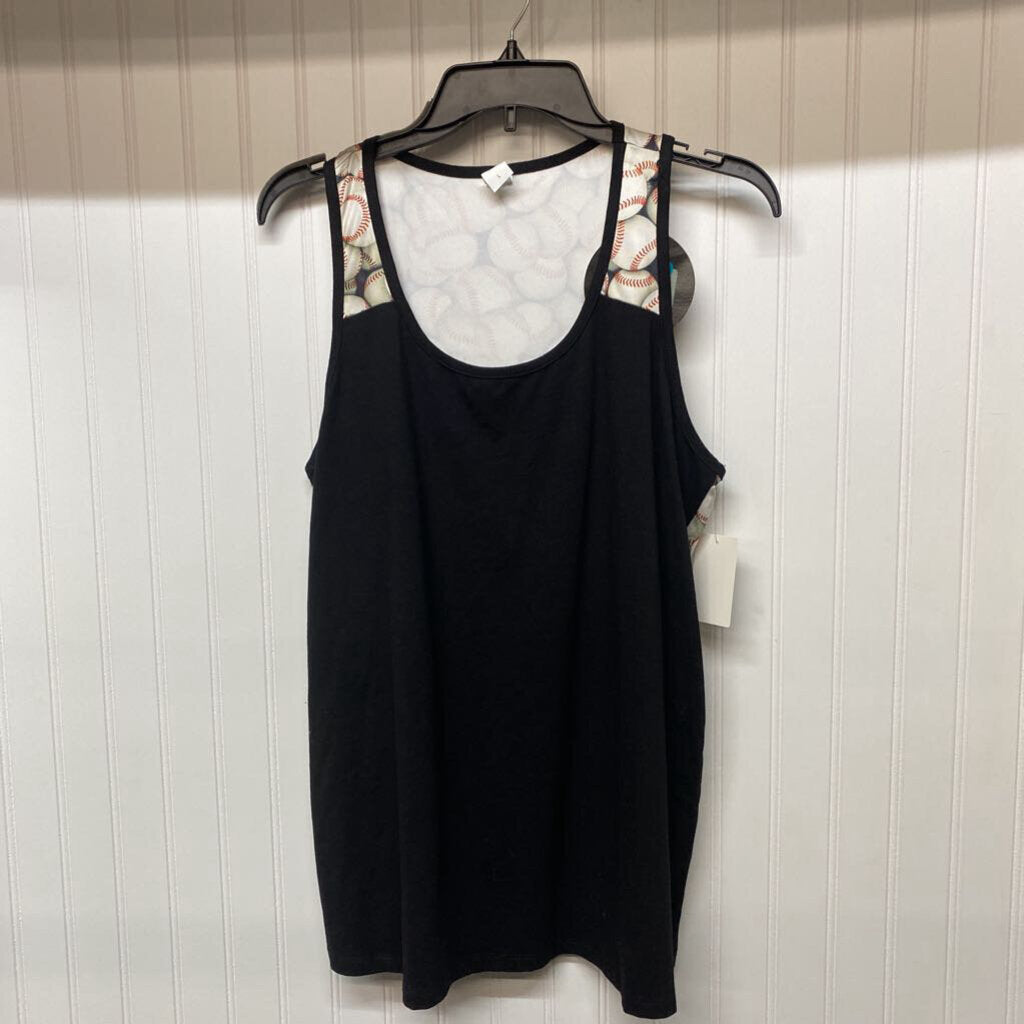 *GRAPHIC TANK WITH BASEBALL ON THE BACK