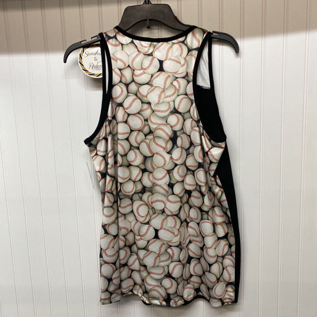 *GRAPHIC TANK WITH BASEBALL ON THE BACK