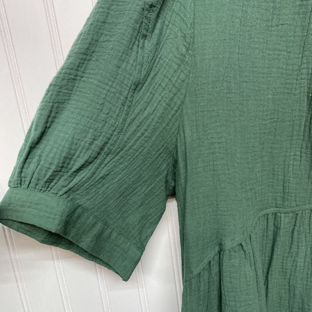 LINEN SHORT SLEEVE DRESS