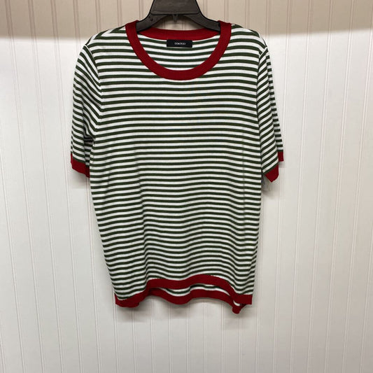 STRIPED SHORT SLEEVE SWEATER