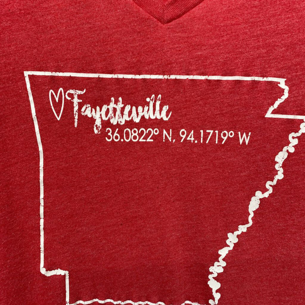 FAYETTEVILLE GRAPHIC V NECK TEE