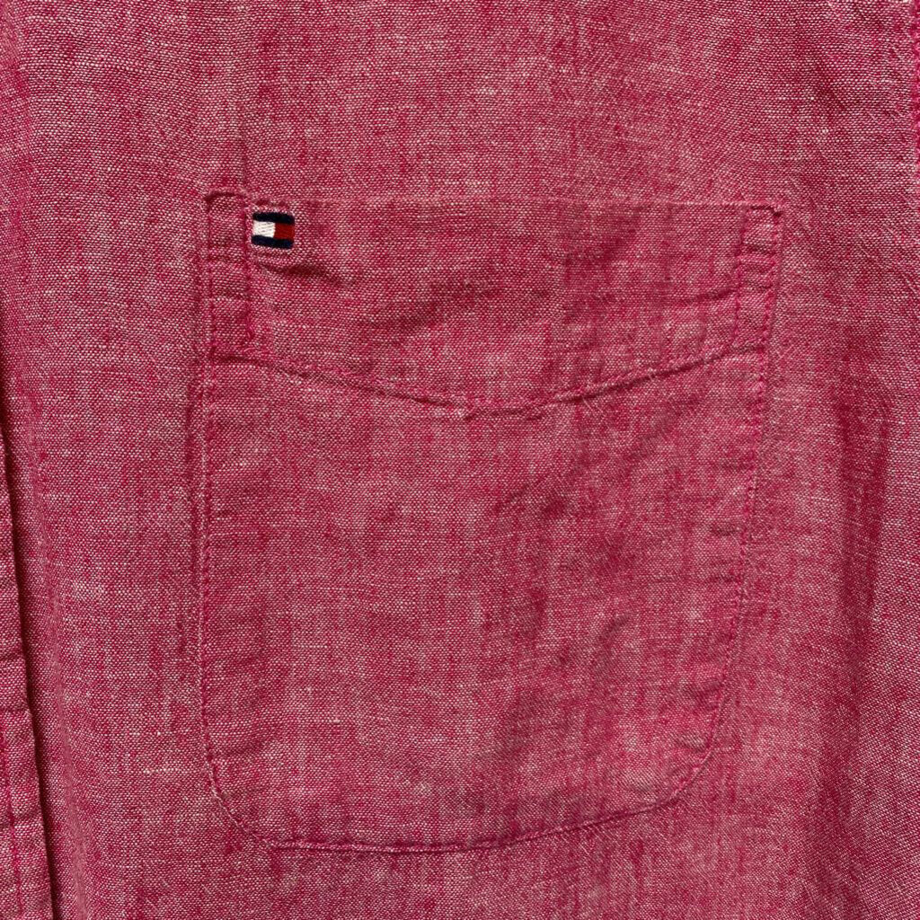 *LINEN SHORT SLEEVE BUTTON UP SHIRT