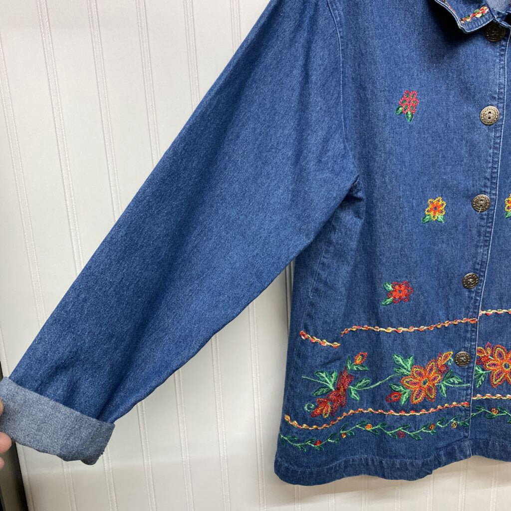 *EMBROIDERED DENIM JACKET