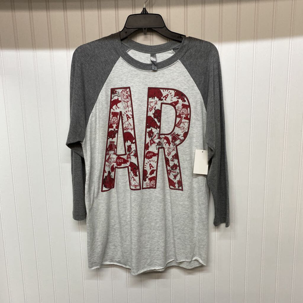 *LONG SLEEVE "AR" GRAPHIC BASEBALL TEE