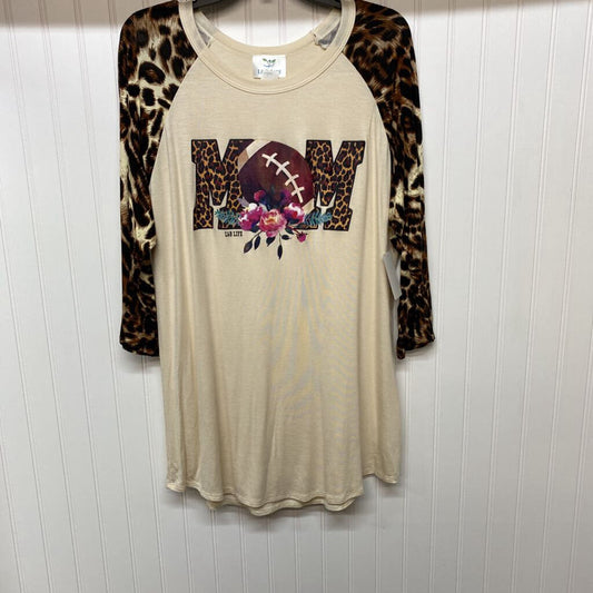 *LONG SLEEVE "MOM" GRAPHIC BASEBALL TEE