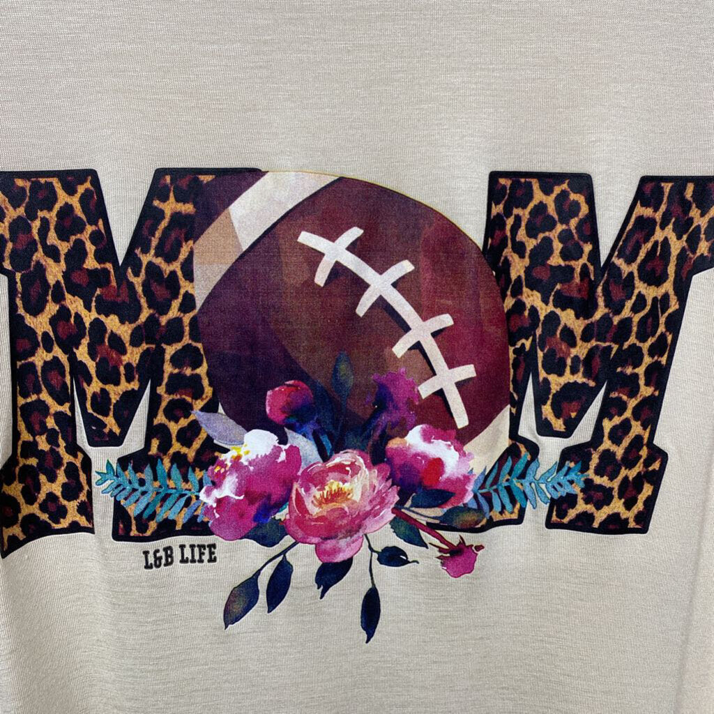 *LONG SLEEVE "MOM" GRAPHIC BASEBALL TEE