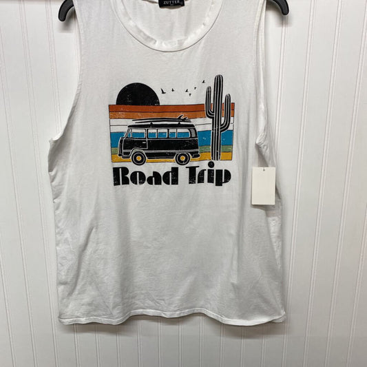 *"ROAD TRIP" GRAPHIC SLEEVELESS TANK TOP