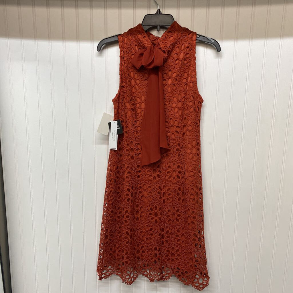 SLEEVELESS LACE DRESS