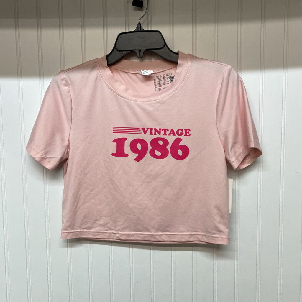 1986 GRAPHIC CROP TOP