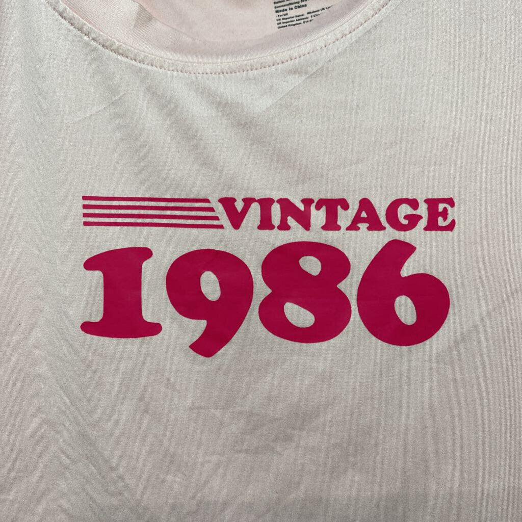 1986 GRAPHIC CROP TOP