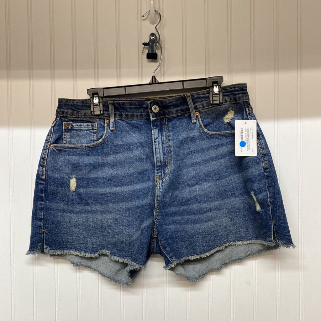 DISTRESSED HIGH RISE SHORTS