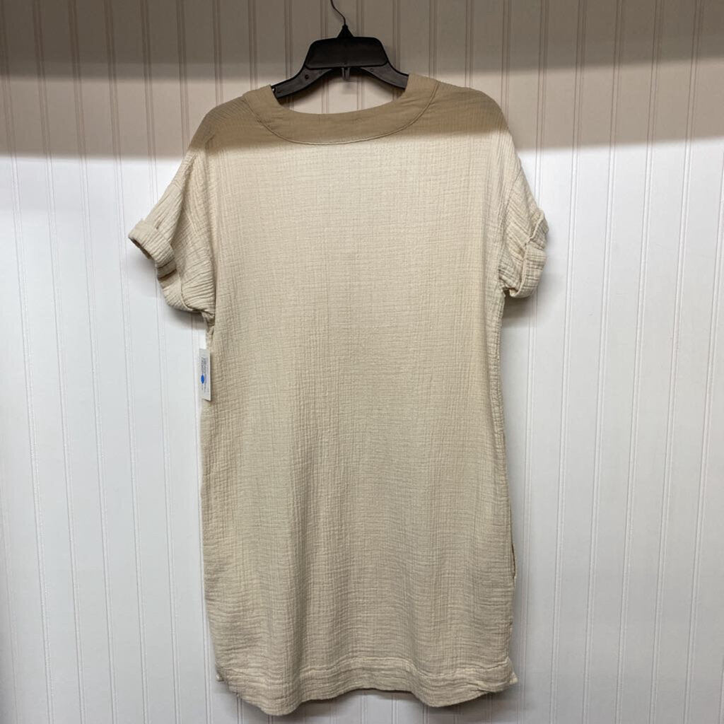 *COTTON WAFFLE SHORT SLEEVE DRESS