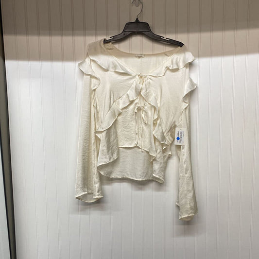 *RUFFLED LONG SLEEVE TIE TOP