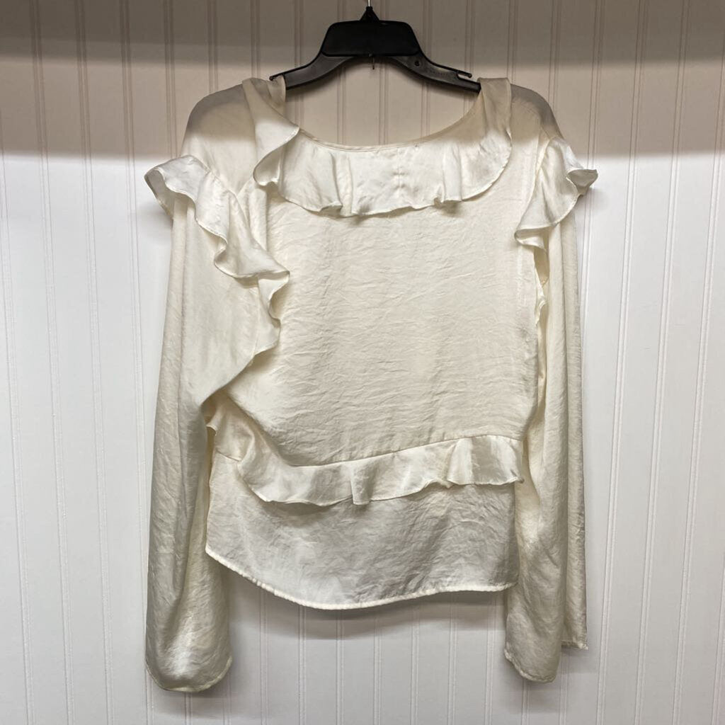 *RUFFLED LONG SLEEVE TIE TOP