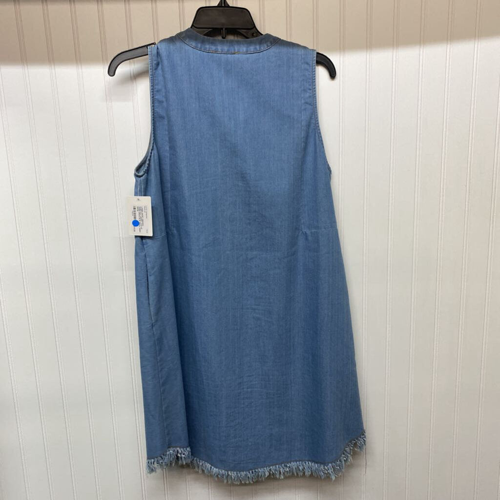 L;ACE UP DENIM DRESS