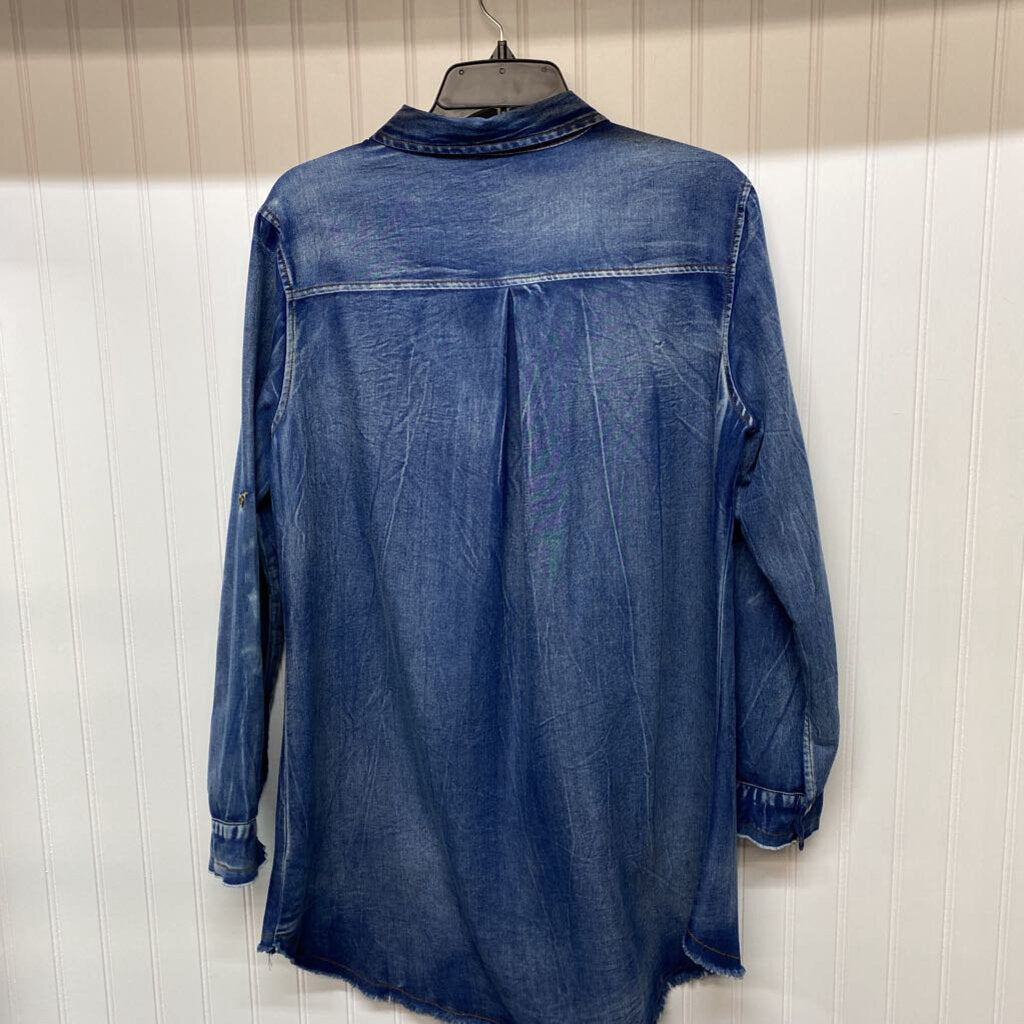 BUTTON DOWN DENIM DRESS