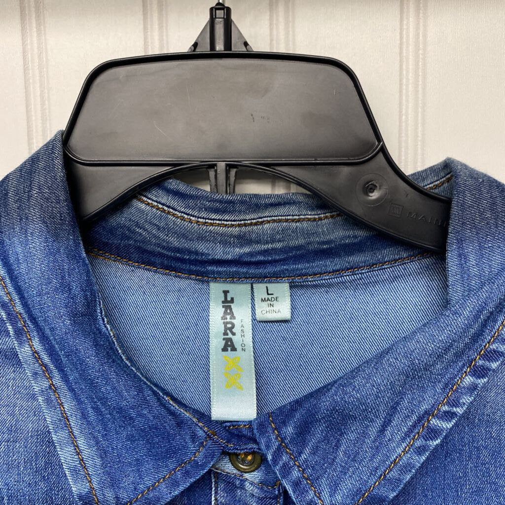 BUTTON DOWN DENIM DRESS