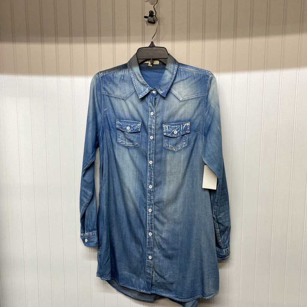 FRONT POCKETS DENIM DRESS