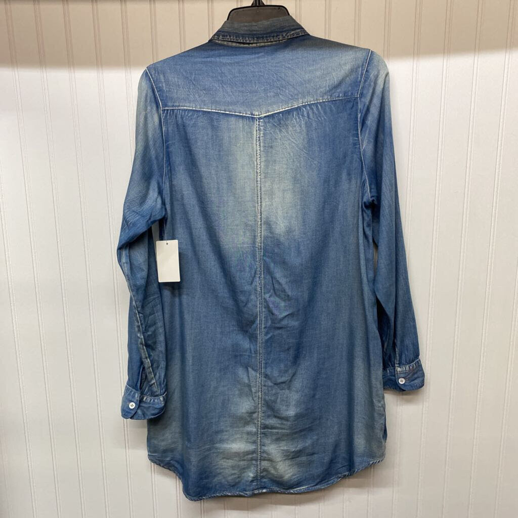 FRONT POCKETS DENIM DRESS
