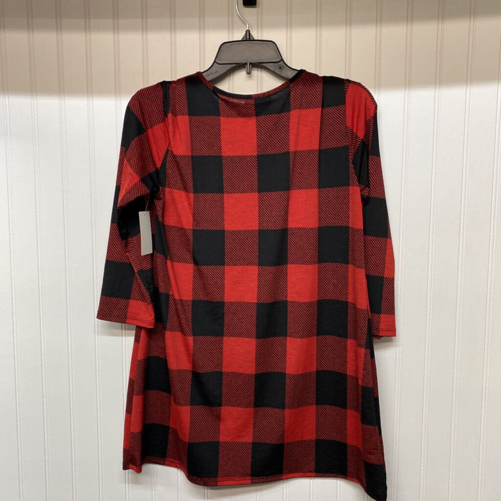 CHECKED LONG SLEEVED TUNIC