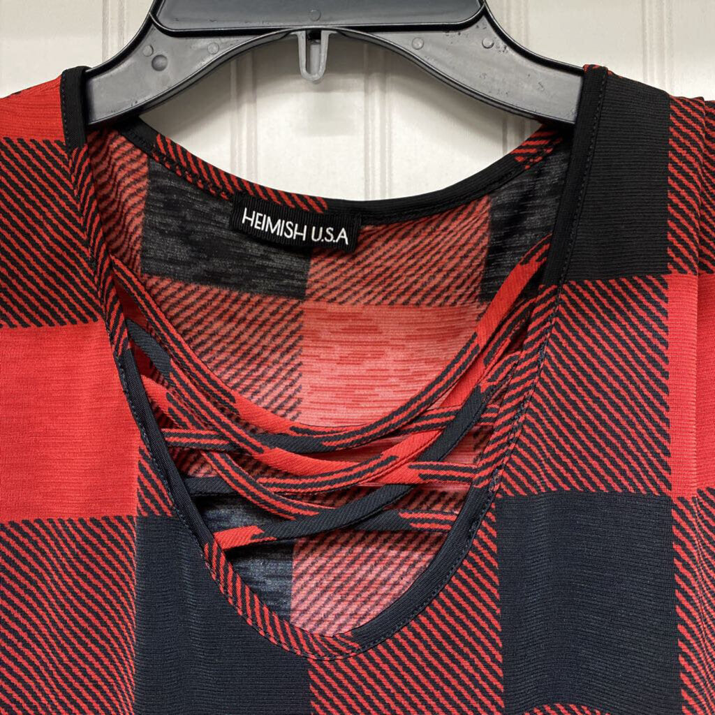 CHECKED LONG SLEEVED TUNIC
