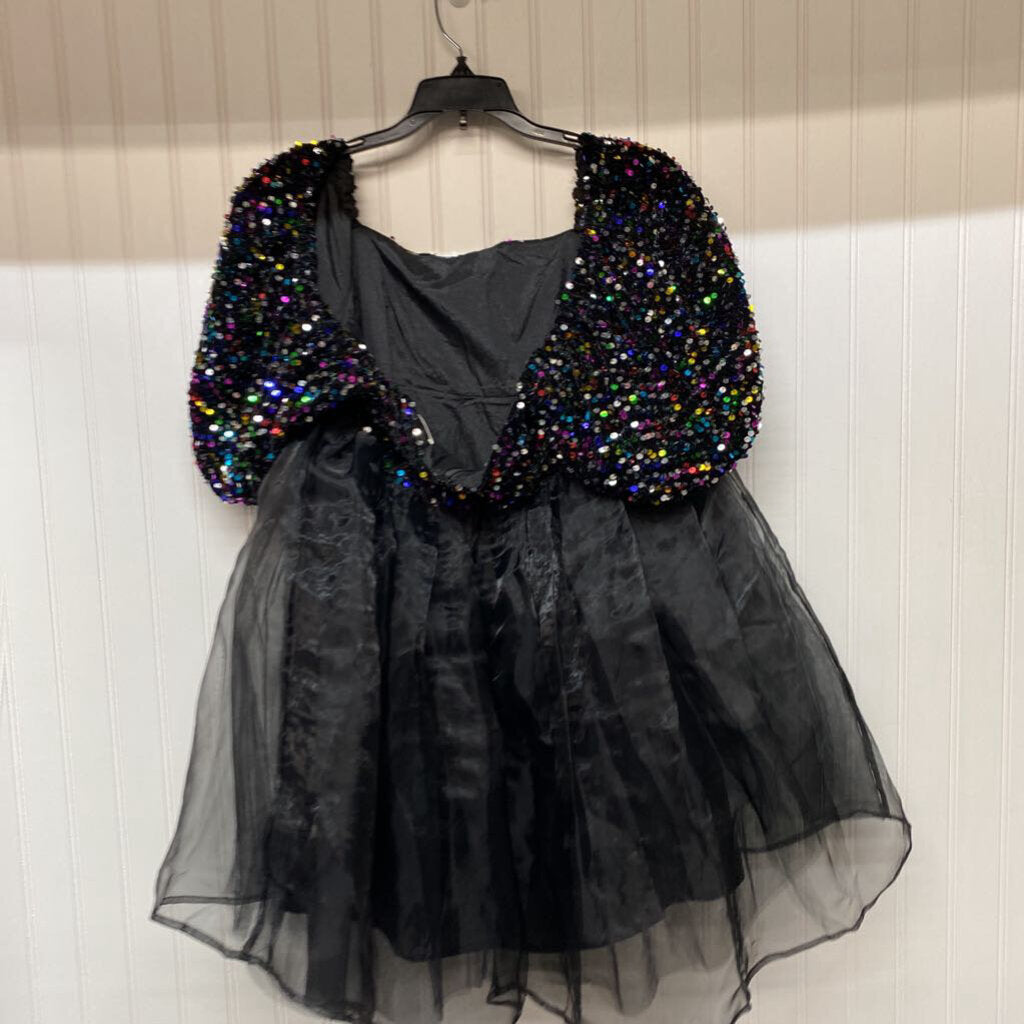 *SEQUIN SHORT BABY DOLL DRESS