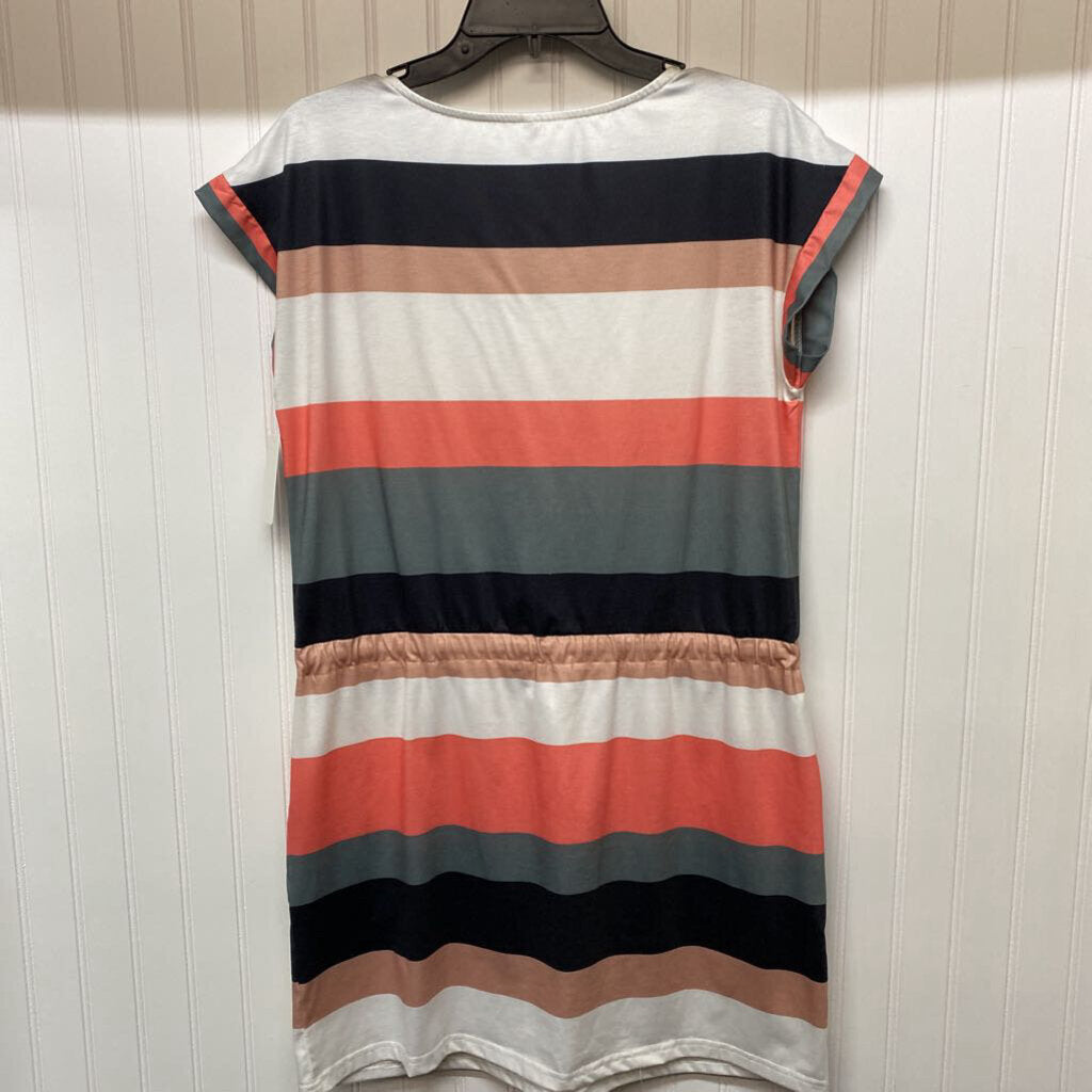 *STRIPED SLEEVELESS SHORT DRESS