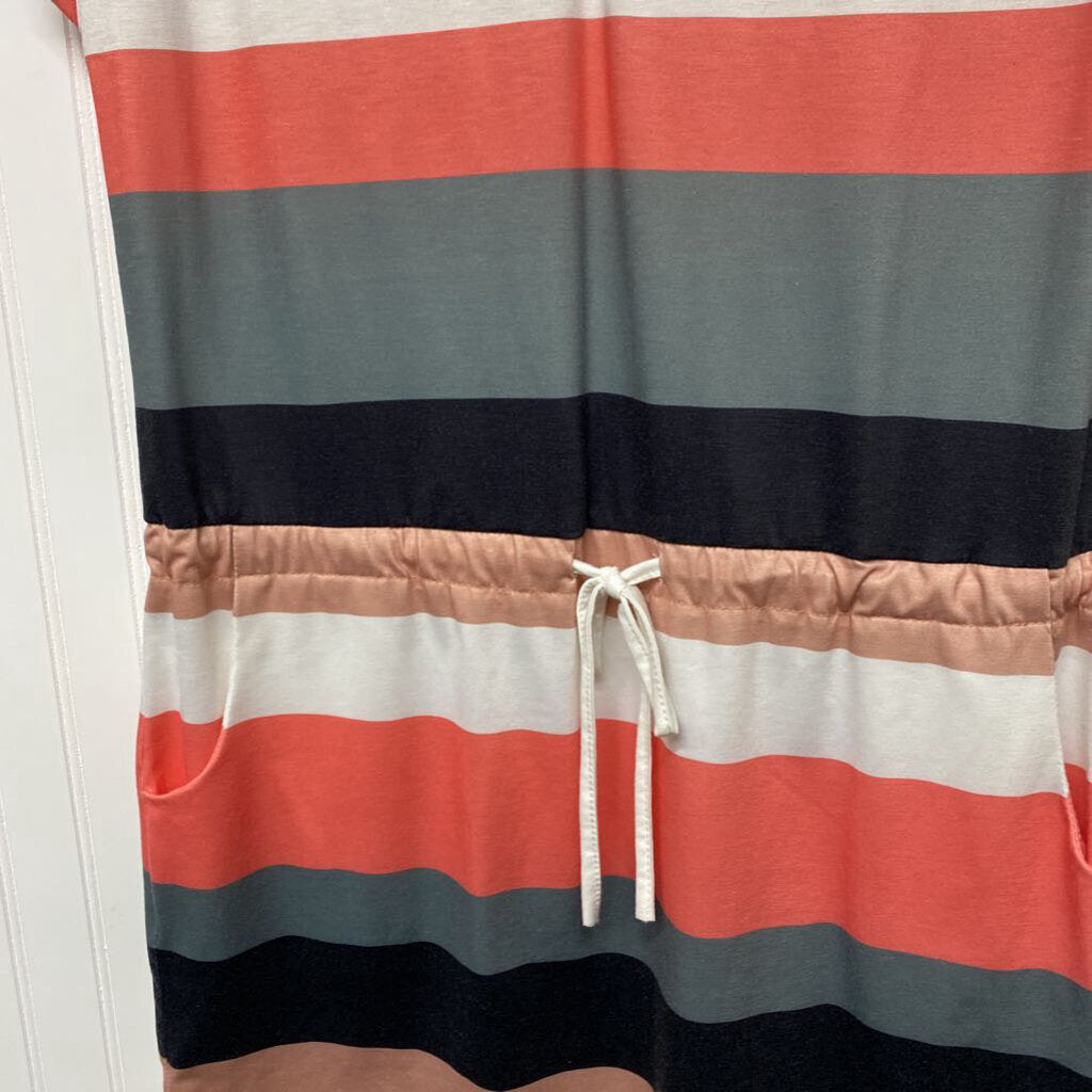 *STRIPED SLEEVELESS SHORT DRESS