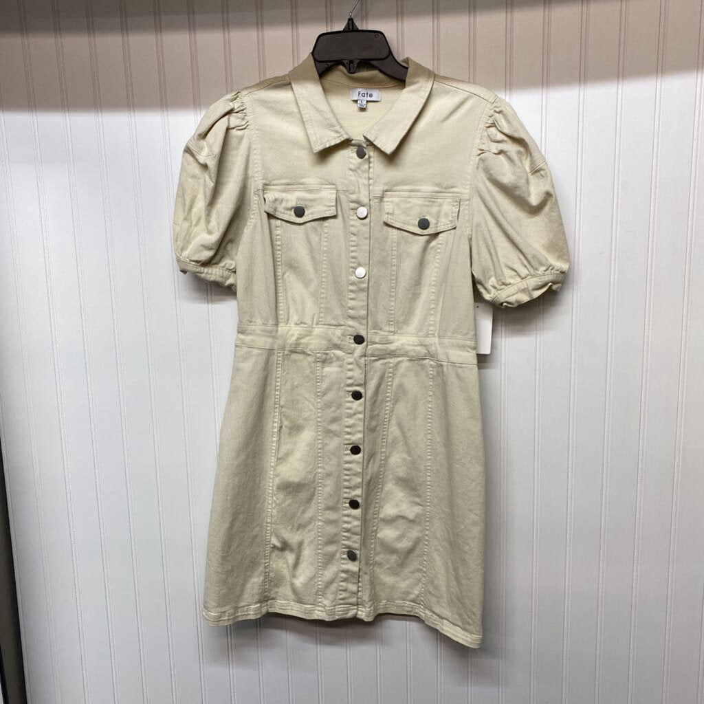 *SHORT SLEEVE COLLARED BUTTON UP DRESS