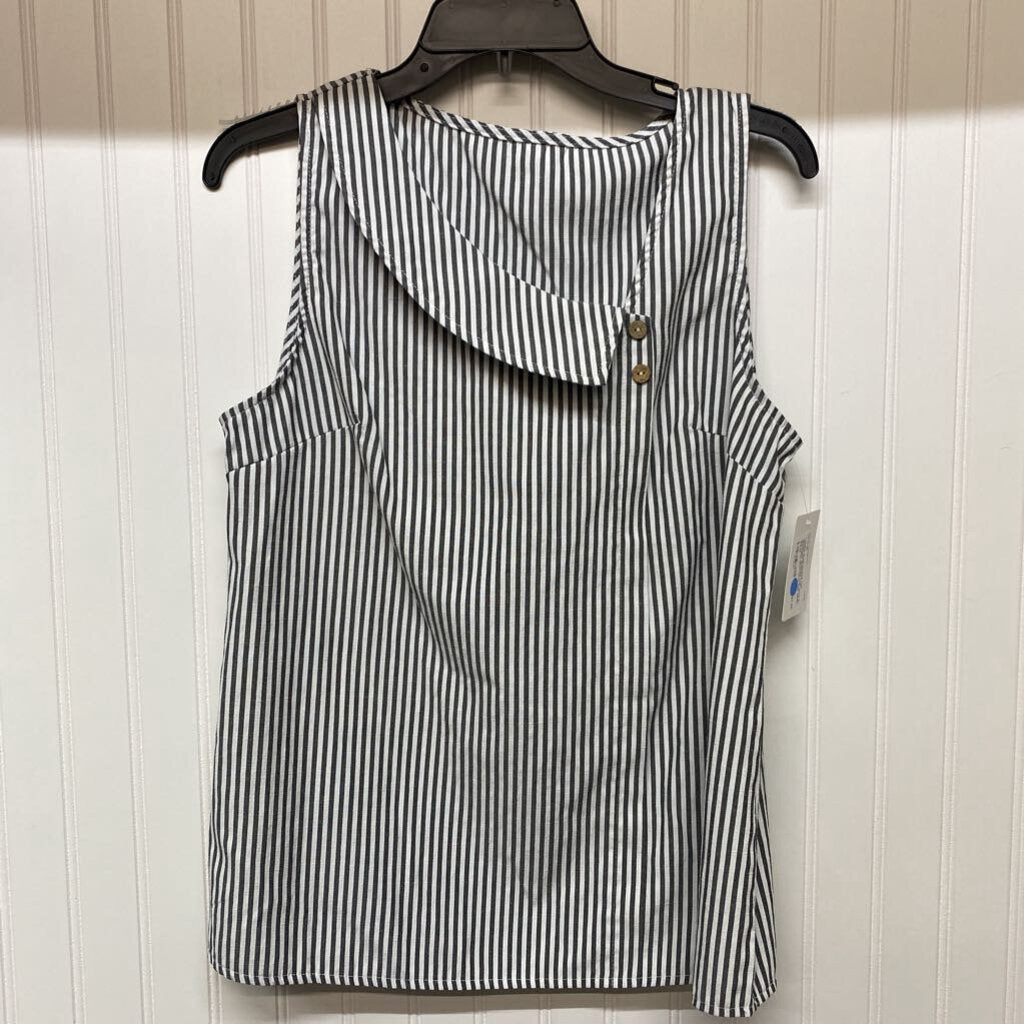 STRIPED TOP WITH 2 BUTTONS