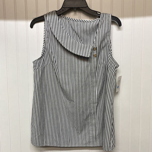 STRIPED TOP WITH 2 BUTTONS