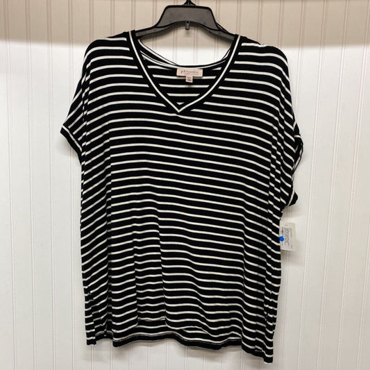 SHORT SLEEVE V NECK KNIT TOP