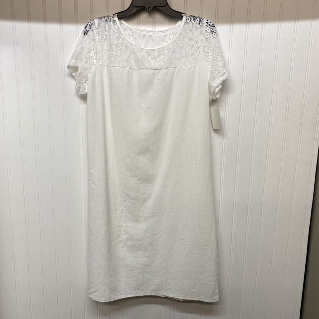 LACE TRIM SHORT DRESS