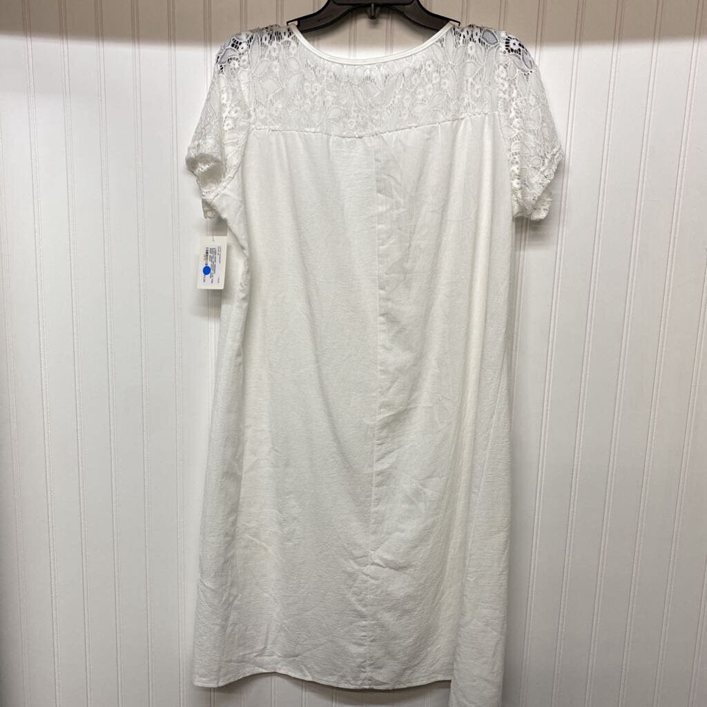 LACE TRIM SHORT DRESS