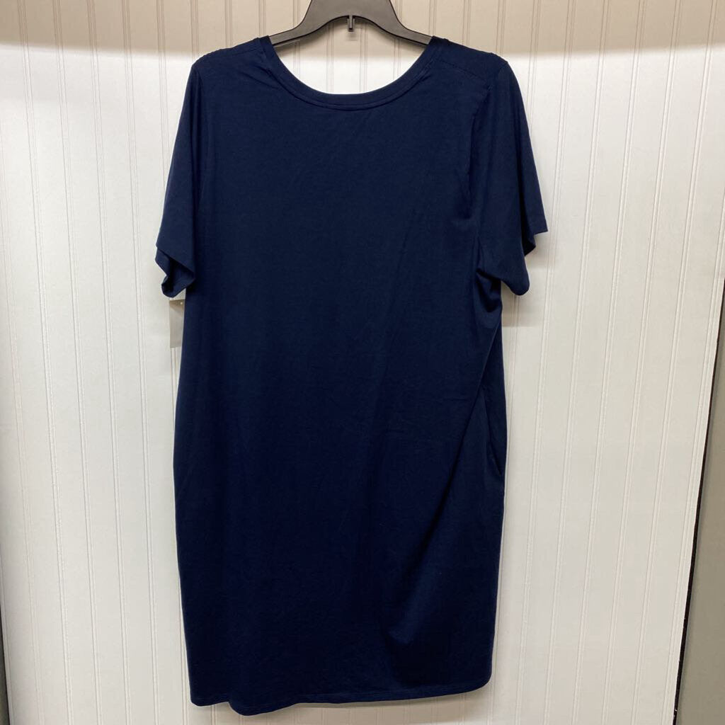 SHORT SLEEVE V NECK T SHIRT DRESS