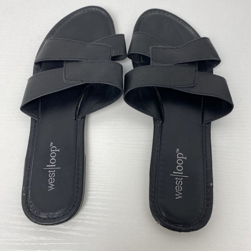 OPEN TOED FLAT SANDALS