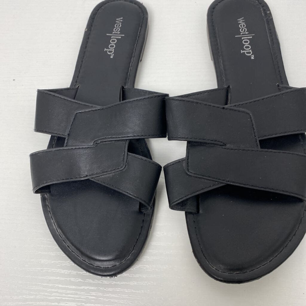 OPEN TOED FLAT SANDALS