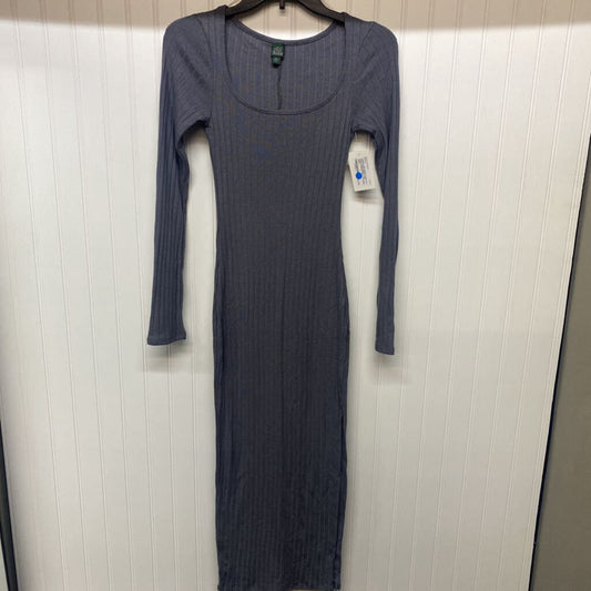 RIBBED LONG SLEEVE DRESS